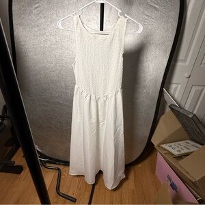 SHEIN White Textured Maxi Dress